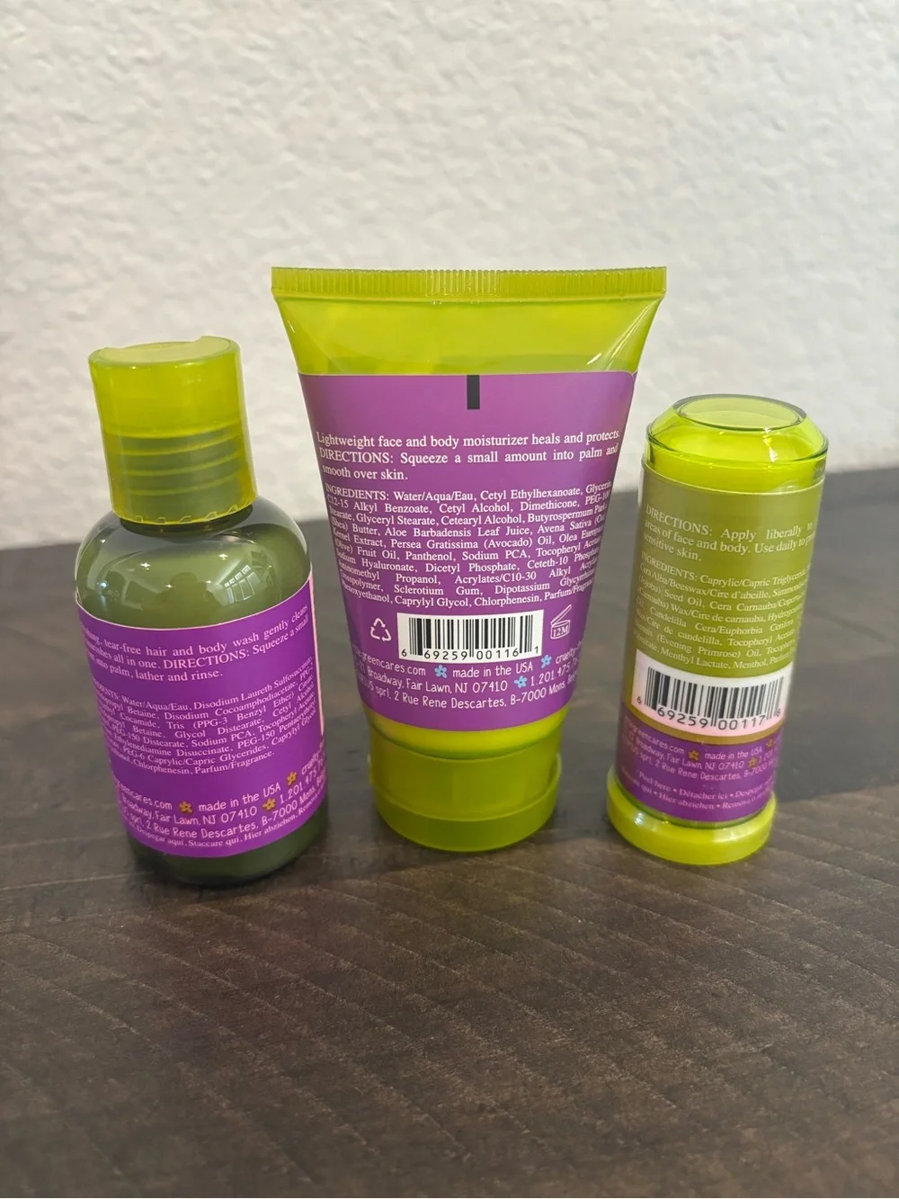 Little Green Kids Nourishing Travel Care Set